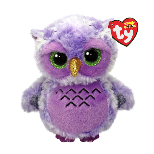 TY Beanie Boos - Owlivia.  Purple Owl plush