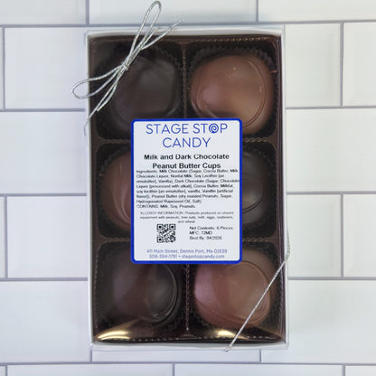 Milk and Dark Chocolate Peanut Butter Cups .  6 pack