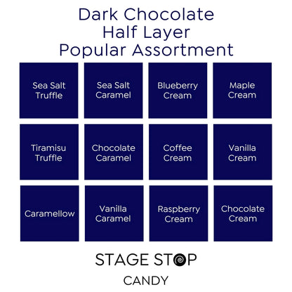 Dark Chocolate Half Layer Popular Assortment flavor guide