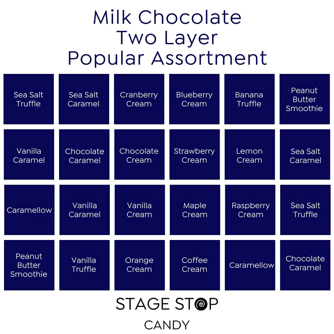 Milk Chocolate Two Layer Popular Assortment flavor guide