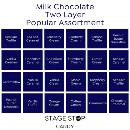 Milk Chocolate Two Layer Popular Assortment flavor guide