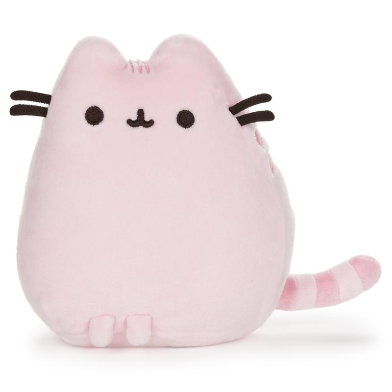 Pink Pusheen Squishable stuffed animal plush.  Sitting Pose