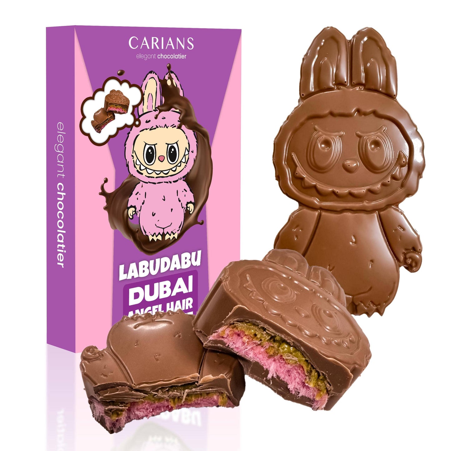 LABUBU Angel Hair Dubai Chocolate Bar - Pink Cotton Candy
