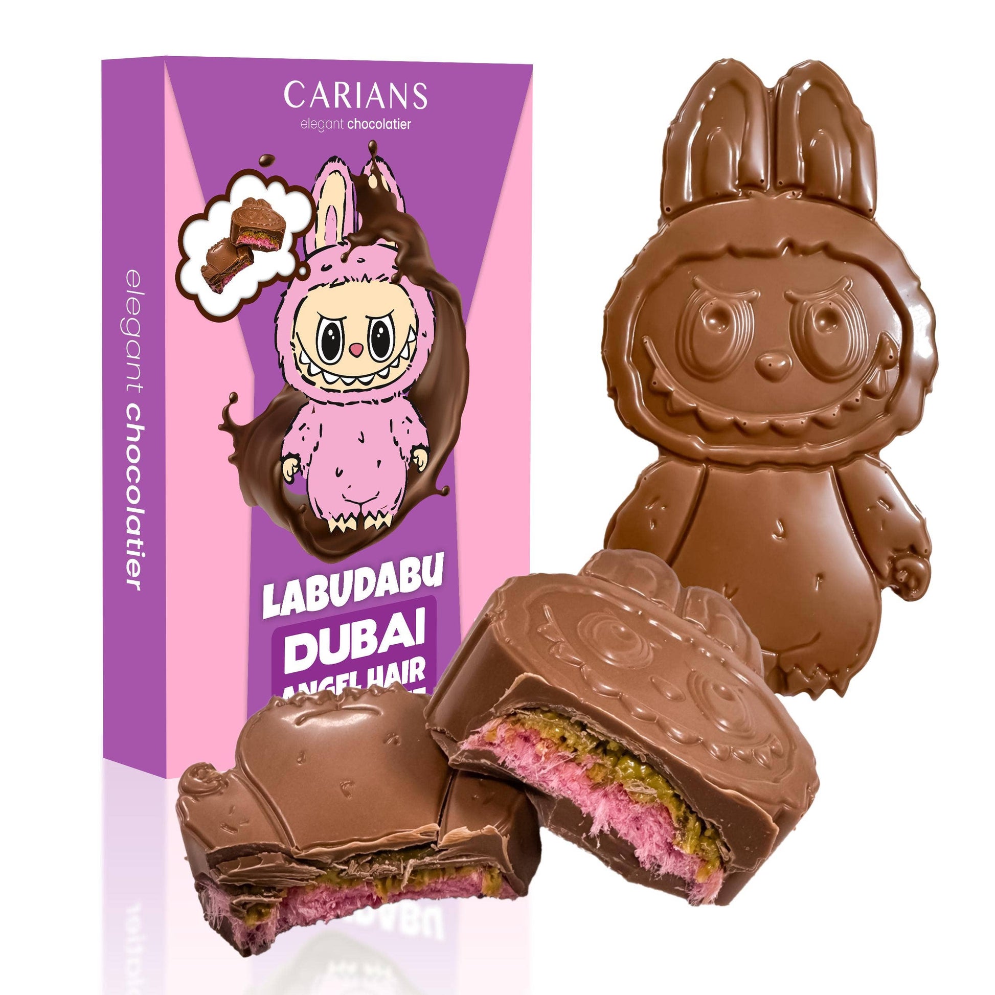 LABUBU Angel Hair Dubai Chocolate Bar - Pink Cotton Candy