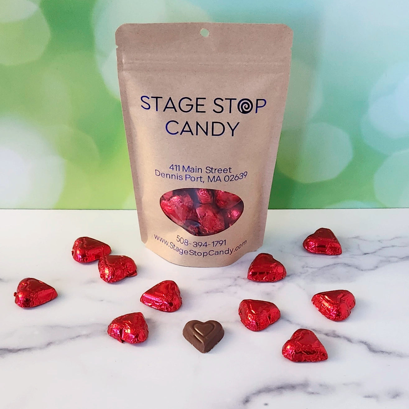 Foiled Chocolate Hearts