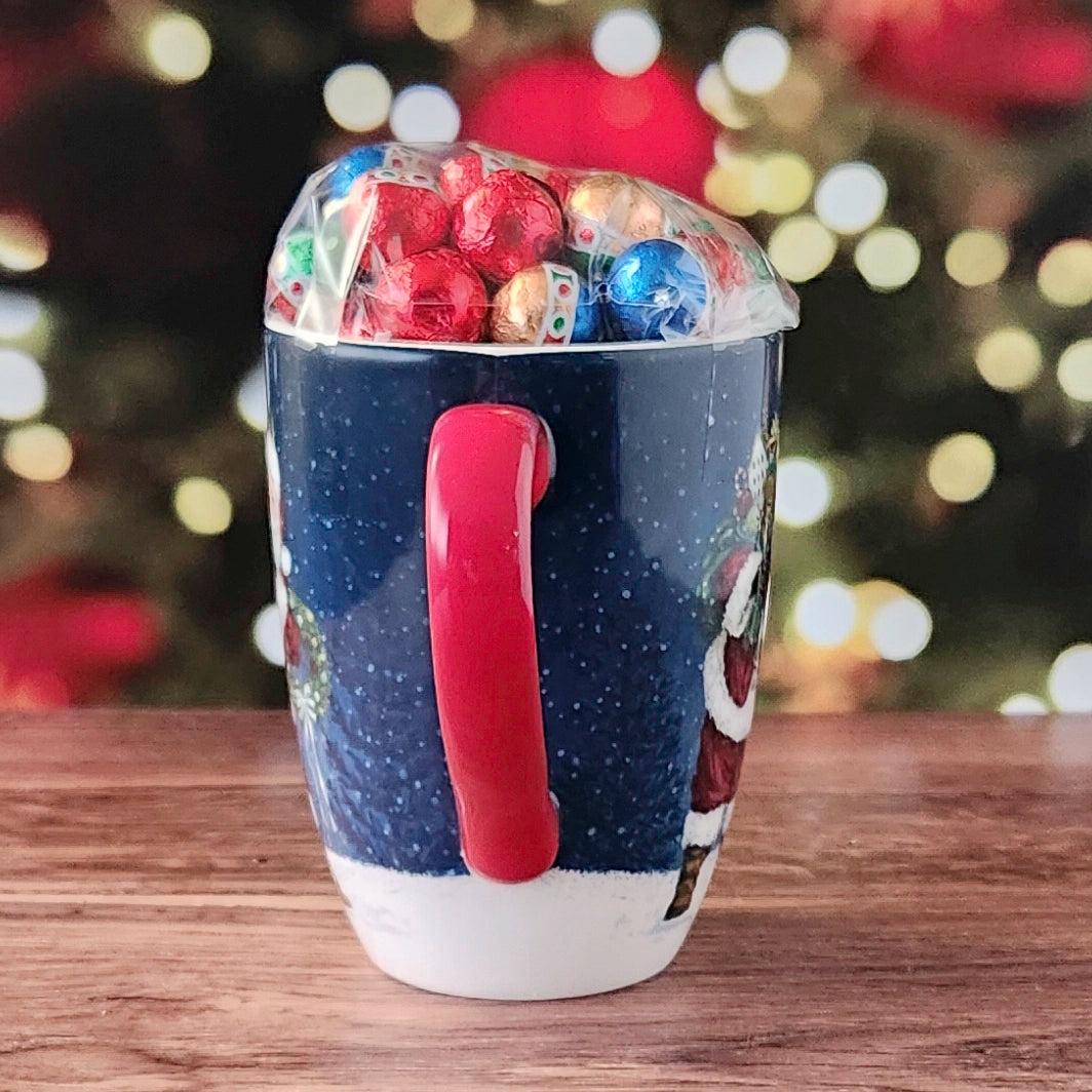 Secret Santa Christmas Mug, Chocolate Filled