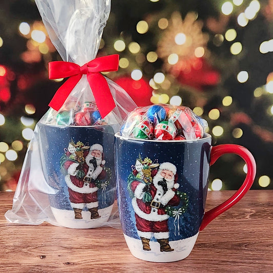 Secret Santa Christmas Mug, Chocolate Filled