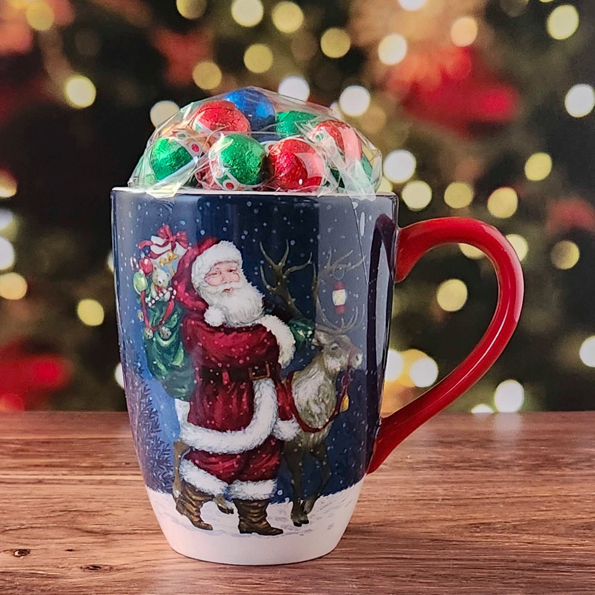 Secret Santa Christmas Mug, Chocolate Filled