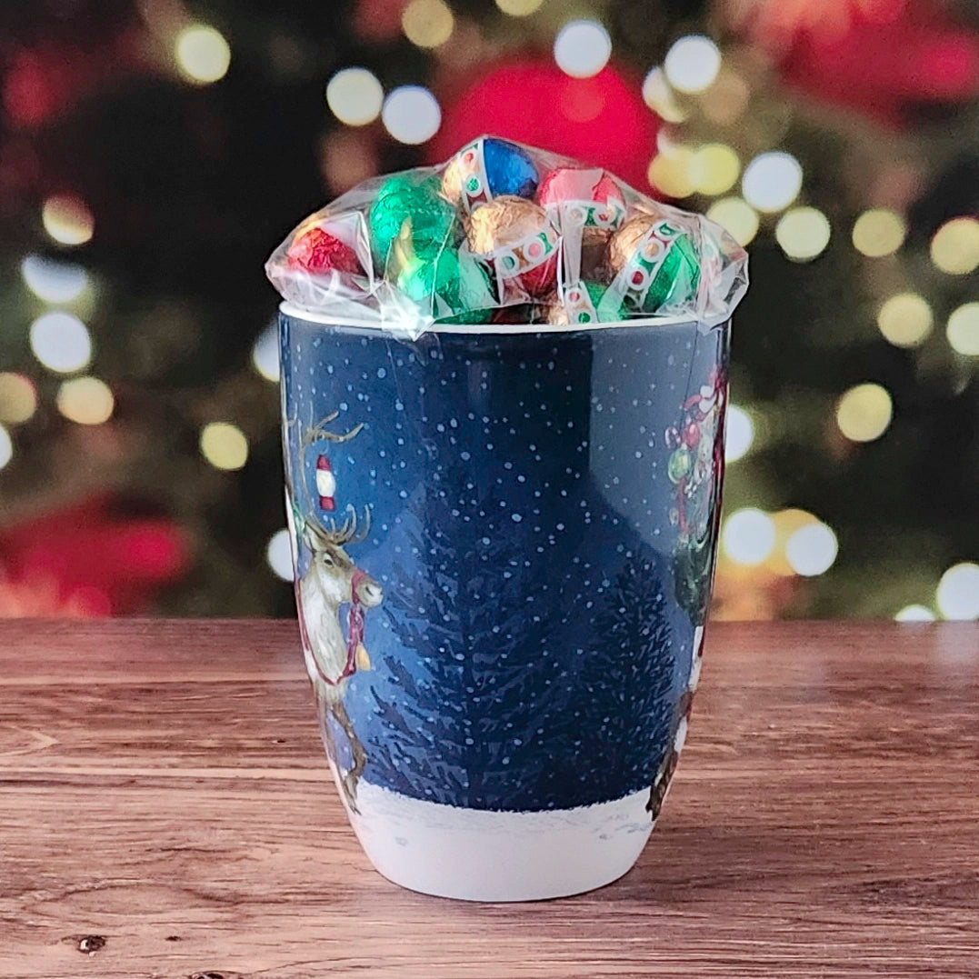 Secret Santa Christmas Mug, Chocolate Filled