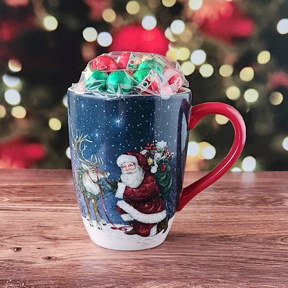 Secret Santa Christmas Mug, Chocolate Filled