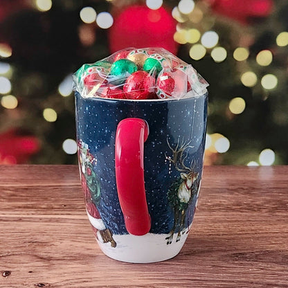 Secret Santa Christmas Mug, Chocolate Filled