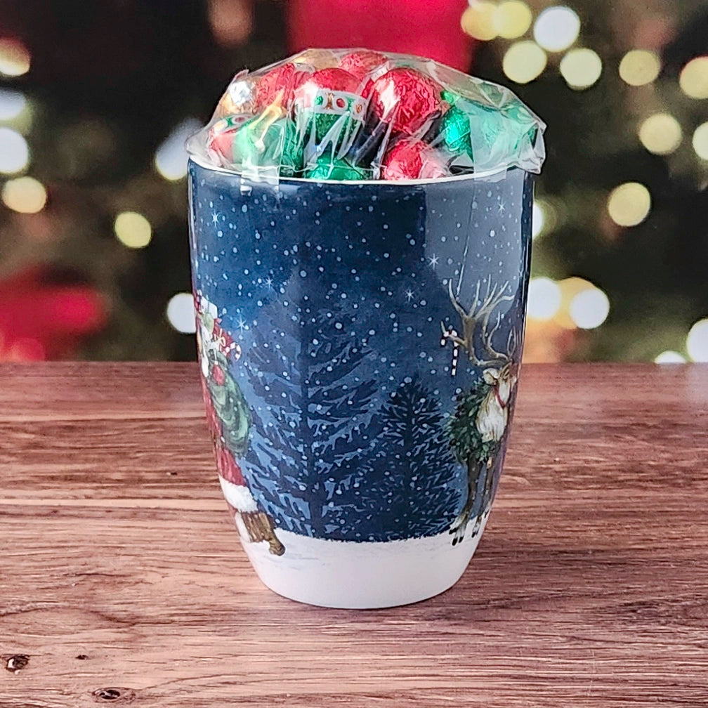 Secret Santa Christmas Mug, Chocolate Filled