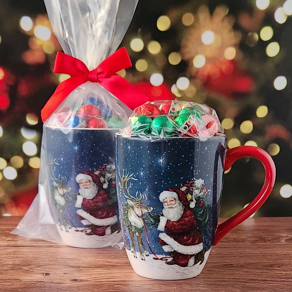 Secret Santa Christmas Mug, Chocolate Filled