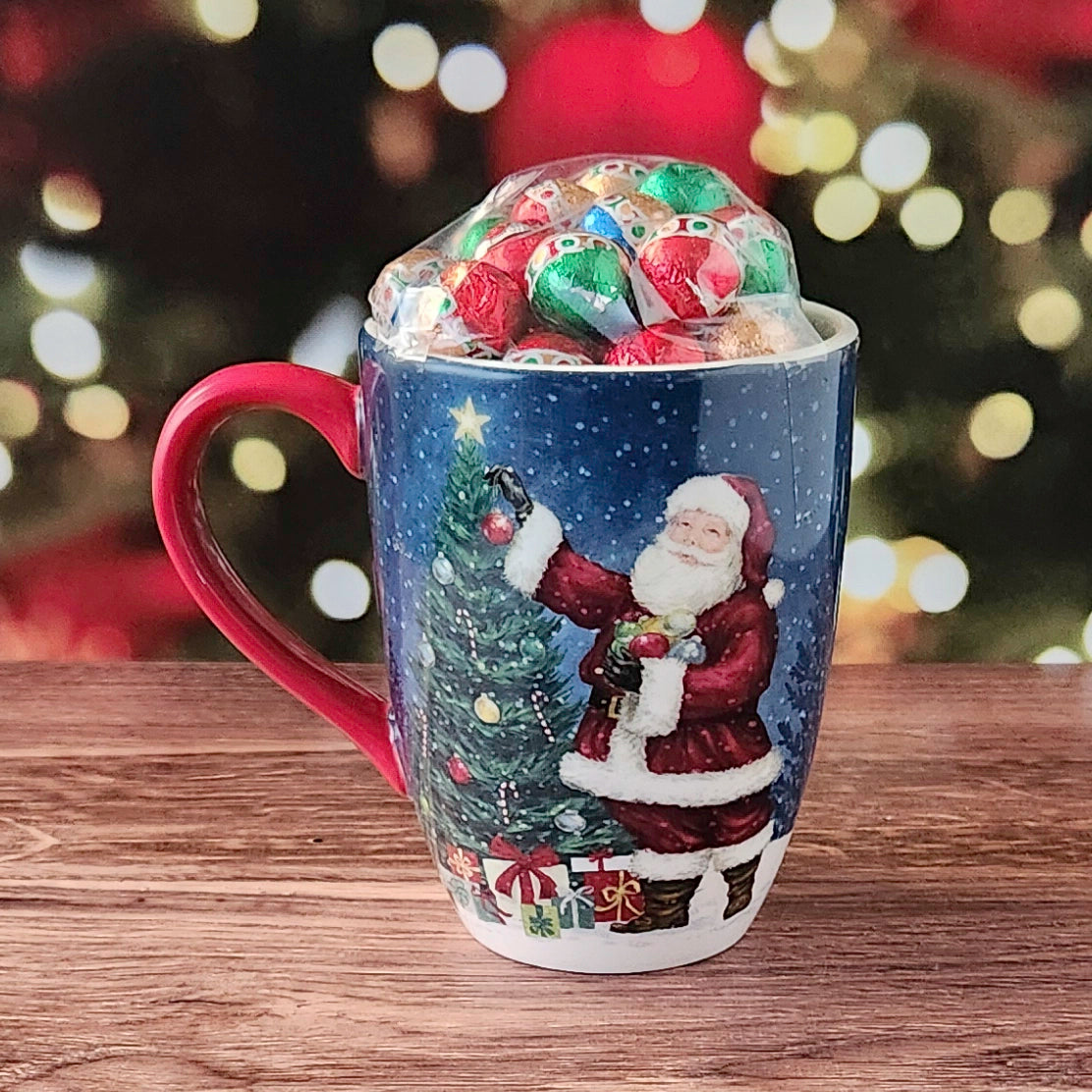 Secret Santa Christmas Mug, Chocolate Filled