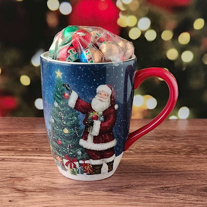 Secret Santa Christmas Mug, Chocolate Filled