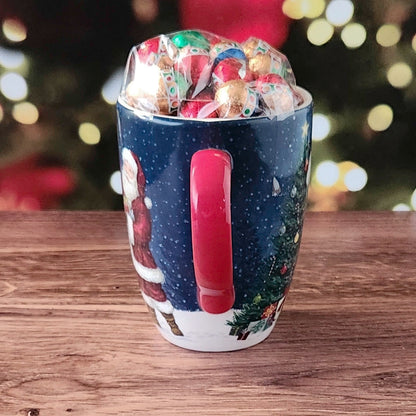 Secret Santa Christmas Mug, Chocolate Filled
