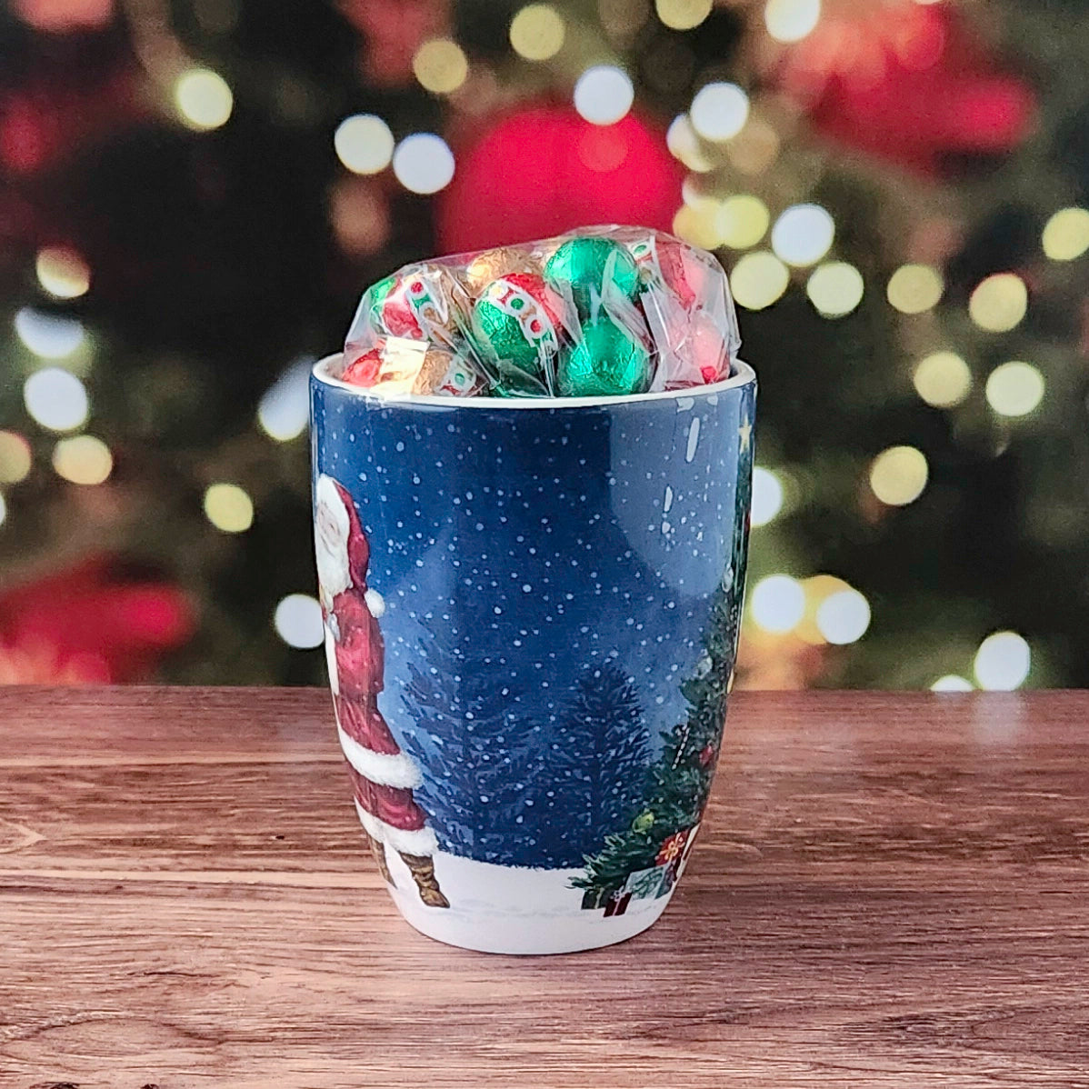 Secret Santa Christmas Mug, Chocolate Filled