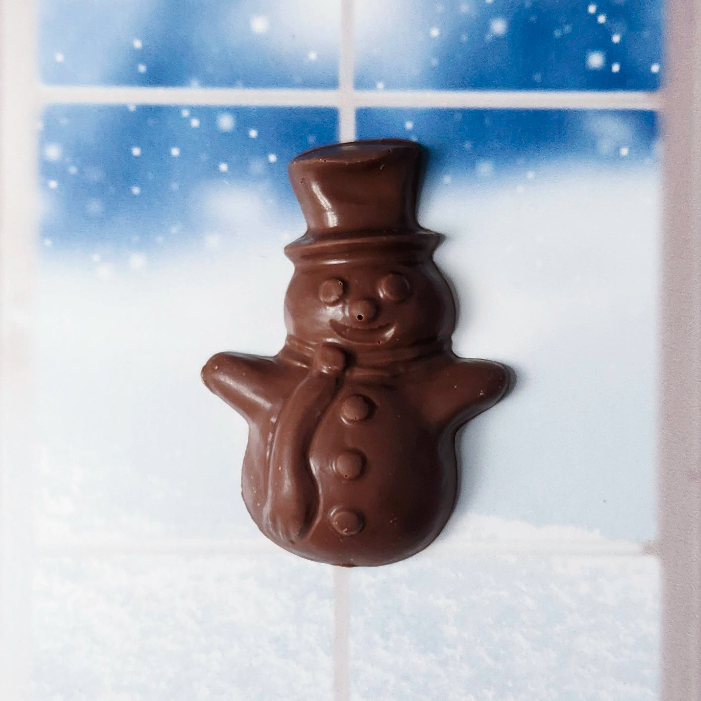 Milk Chocolate snowman favor