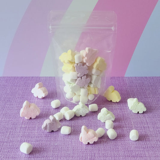 These freeze-dried mini marshmallows are shaped like bunnies and make the perfect addition to your Easter baskets! 
