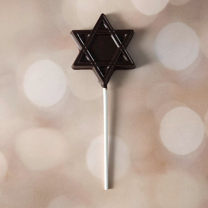 Dark Chocolate Star of David Lollipop