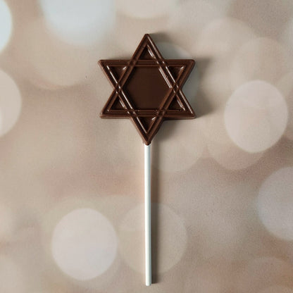 Milk Chocolate Star of David Lollipop