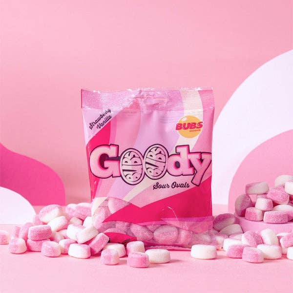 BUBS Sour Strawberry Vanilla Ovals – Stage Stop Candy