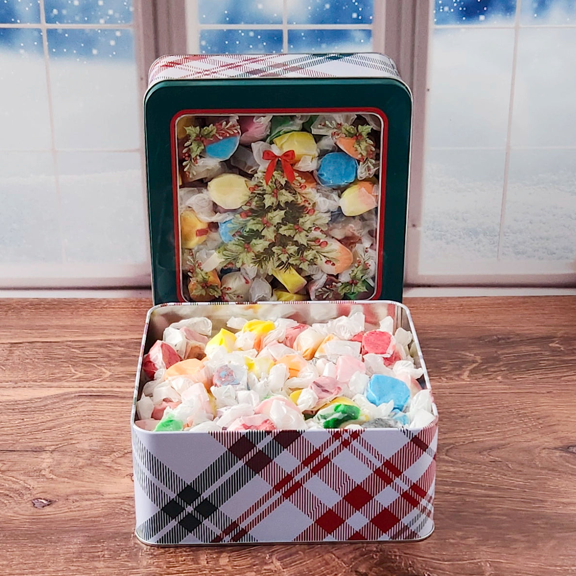 Festive Salt Water Taffy Tin