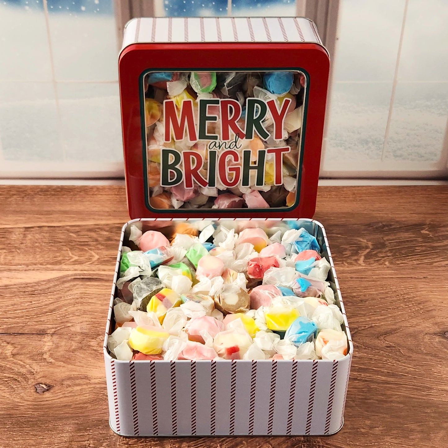 Festive Salt Water Taffy Tin
