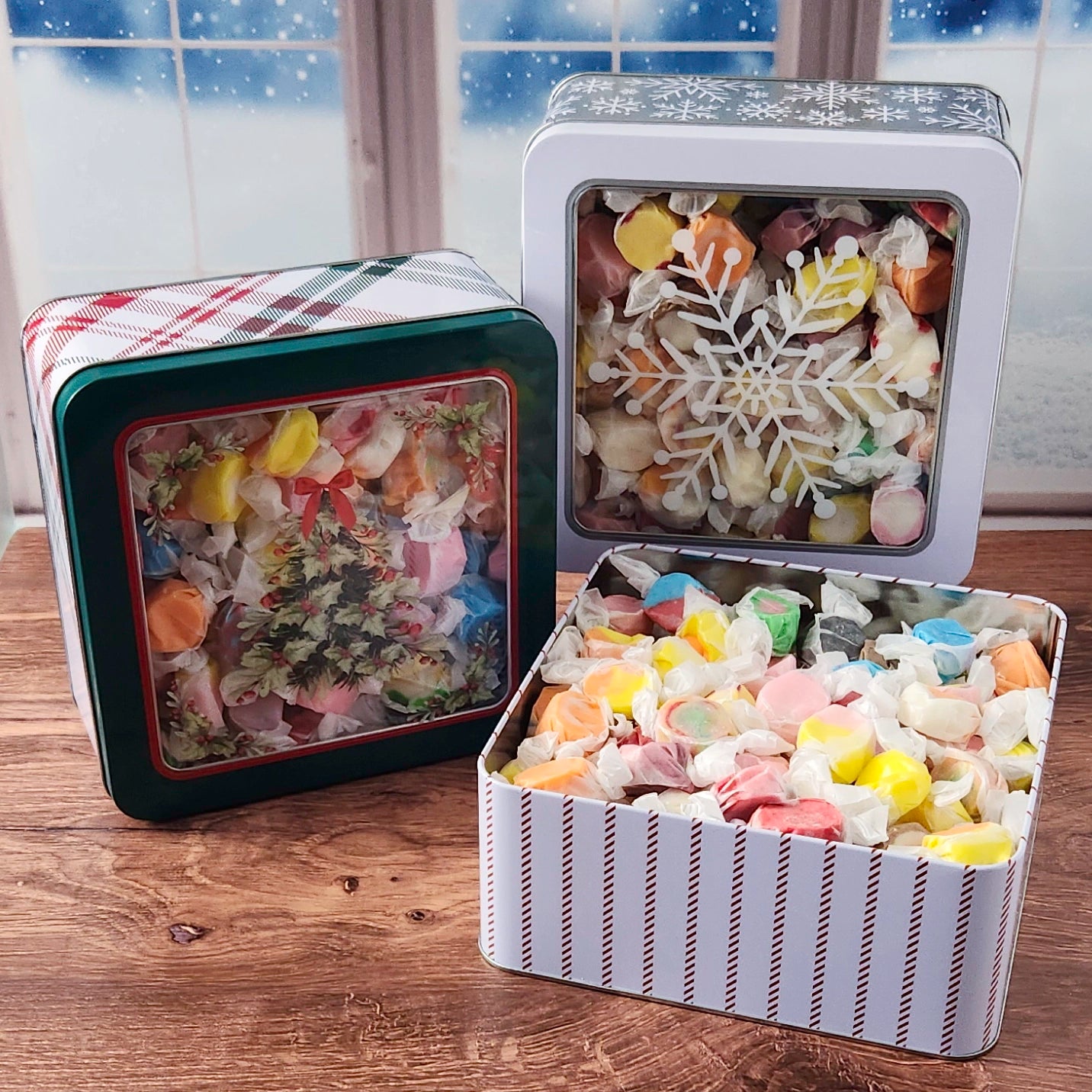 Festive Salt Water Taffy Tin