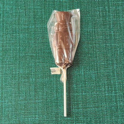 Chocolate toy soldier lollipop