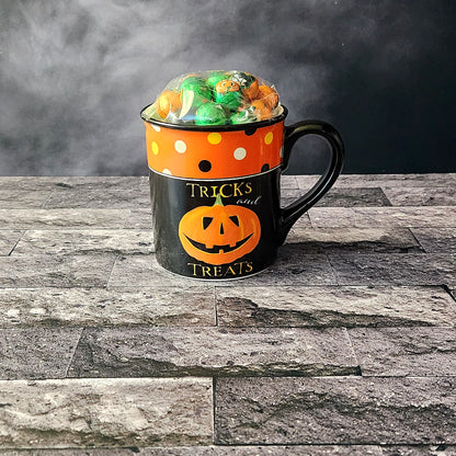 Tricks and Treats Halloween Pumpkin Gift Mug