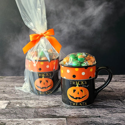 Tricks and Treats Halloween Pumpkin Gift Mug