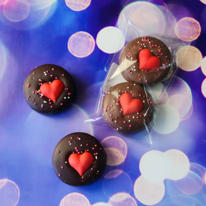 Valentine's Day Themed Oreo Cookies Covered in Chocolate