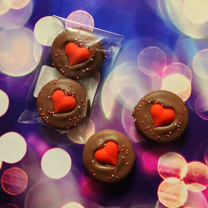 Valentine's Day Themed Oreo Cookies Covered in Chocolate