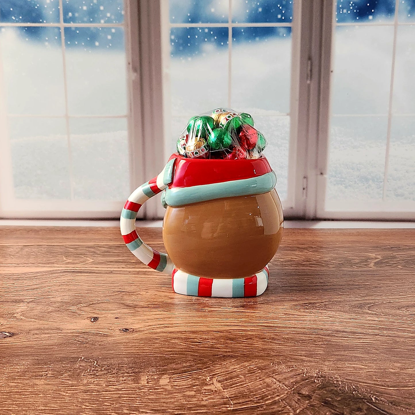 Whimsical Gingerbread Gift Mug with Chocolate