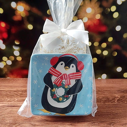 Penguin Plate Set with Milk and Dark Chocolates