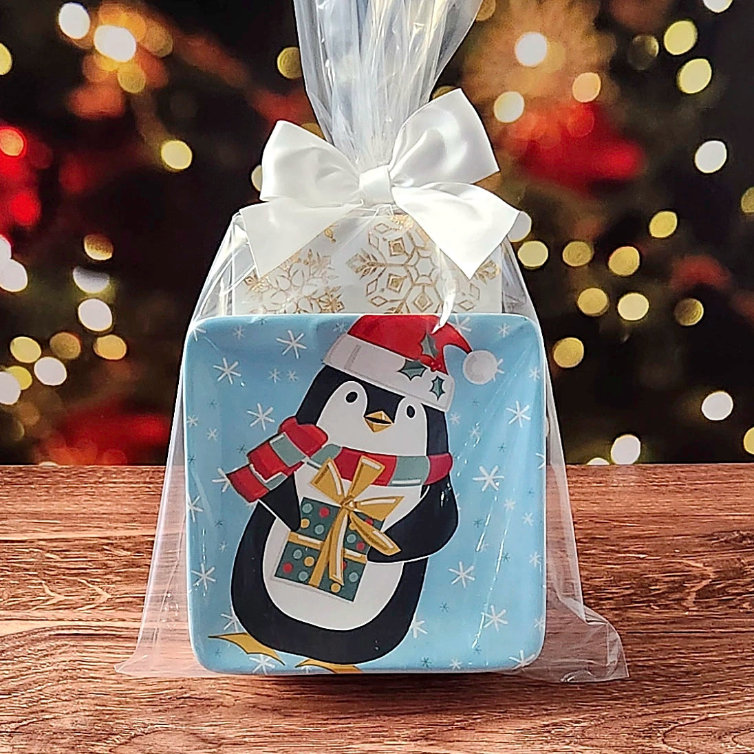 Penguin Plate Set with Milk and Dark Chocolates