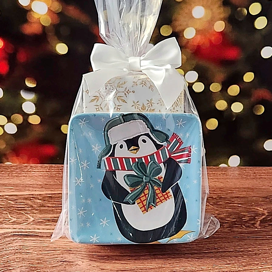 Penguin Plate Set with Milk and Dark Chocolates