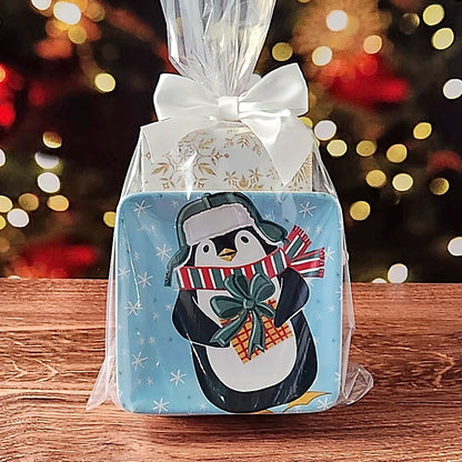 Penguin Plate Set with Milk and Dark Chocolates