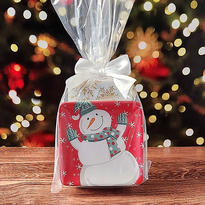 Snowman Plate Set with Milk and Dark Chocolates