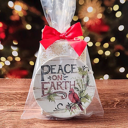 Winter Cardinal Plate Set with Chocolates