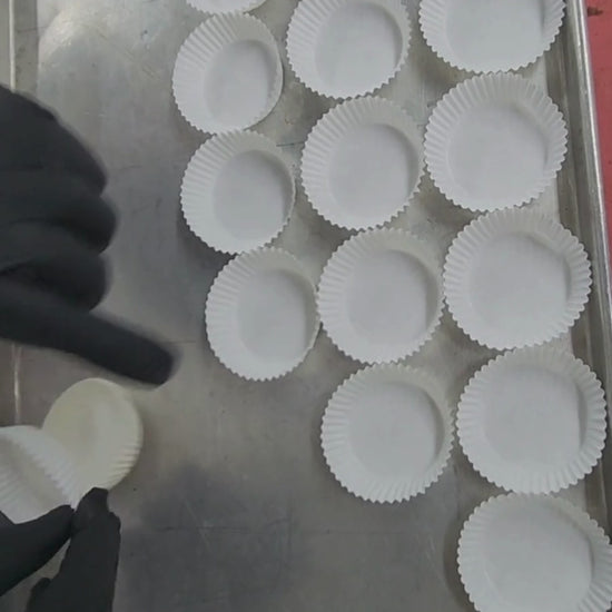 Caramel Cups - How It's made video showing the process involved in handmaking each caramel cup at Stage Stop Candy.