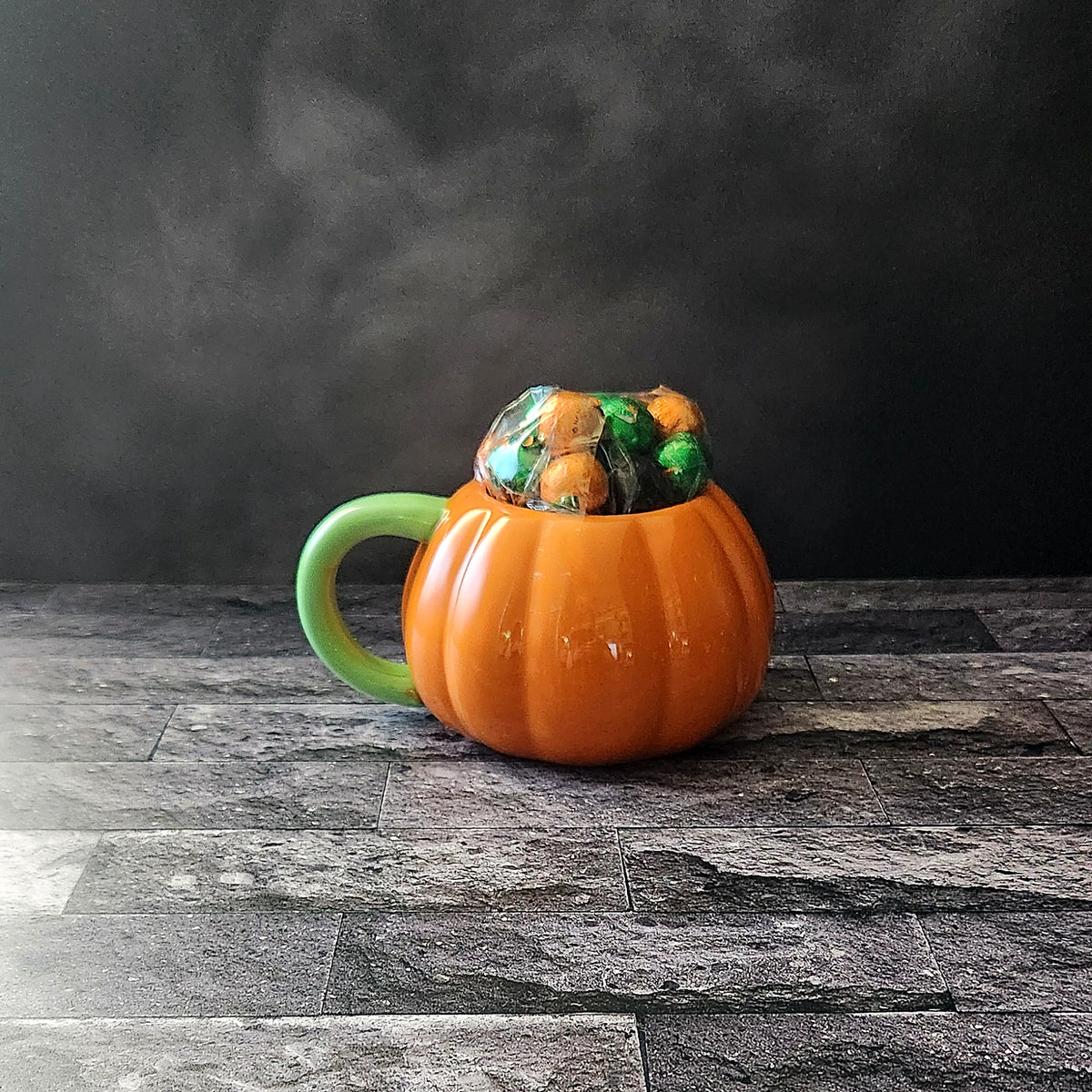 Pumpkin Patch Halloween Gift Mug with Chocolate