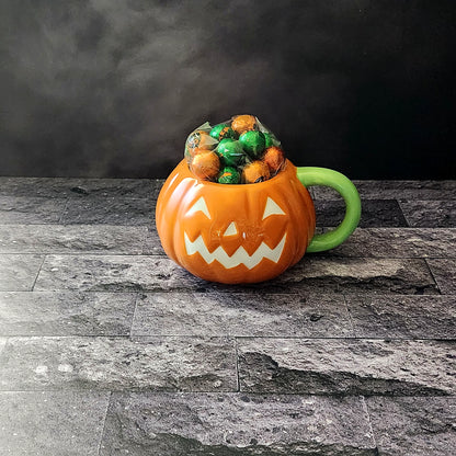 Pumpkin Patch Halloween Gift Mug with Chocolate