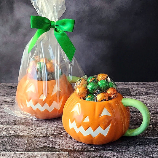 Pumpkin Patch Halloween Gift Mug with Chocolate