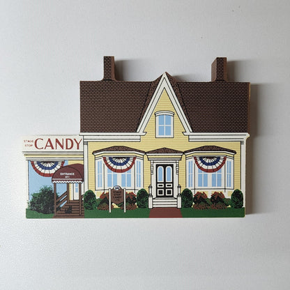 Front view of Stage Stop Candy Wood Decor made by The Cat's Meow
