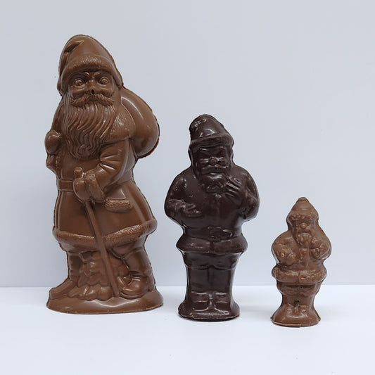 3D Solid Chocolate Santa