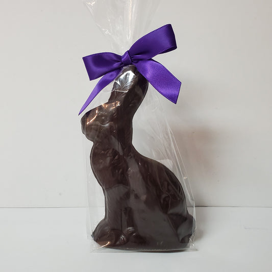 Solid Dark Chocolate Sitting Bunny Candy