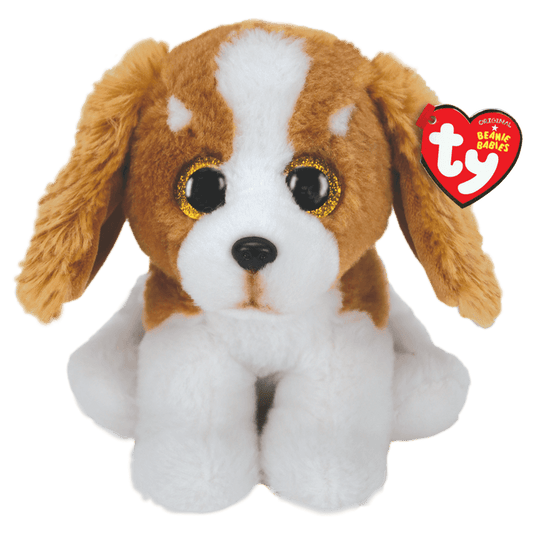 Barker Brown and White Dog TY Beanie Baby Stuffie