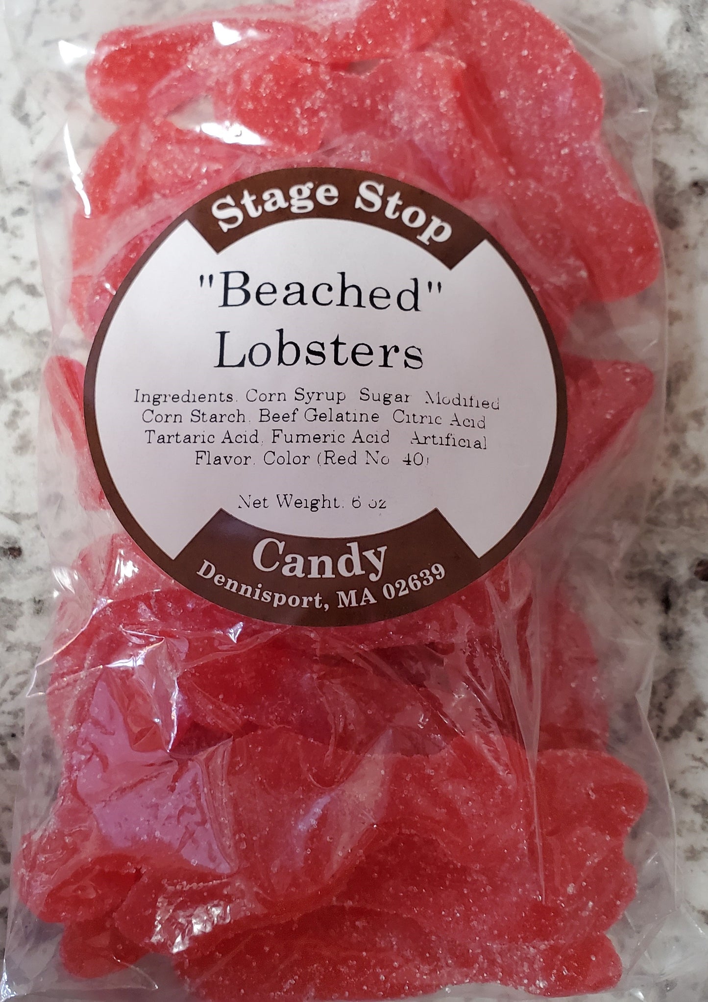 Bag Of Beached (Sugared) Sour Gummy Lobsters
